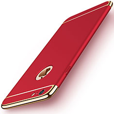 Handyhülle Hülle Luxus Metall Rahmen und Kunststoff M01 für Apple iPhone 6 Plus Rot