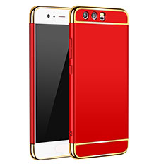 Handyhülle Hülle Luxus Metall Rahmen und Kunststoff M02 für Huawei P10 Rot