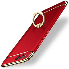 Handyhülle Hülle Luxus Metall Rahmen und Kunststoff mit Fingerring Ständer für Xiaomi Mi 6 Rot