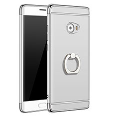 Handyhülle Hülle Luxus Metall Rahmen und Kunststoff mit Fingerring Ständer für Xiaomi Mi Note 2 Special Edition Silber