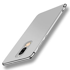 Handyhülle Hülle Luxus Metall Rahmen und Kunststoff Schutzhülle Tasche mit Fingerring Ständer A01 für Huawei Mate 10 Lite Silber