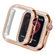 Handyhülle Hülle Luxus Strass Diamant Schutzhülle für Apple iWatch 5 44mm Rosegold