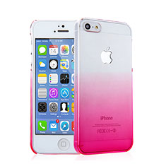 Handyhülle Hülle Schutzhülle Durchsichtig Farbverlauf für Apple iPhone 5S Rosa