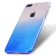 Handyhülle Hülle Schutzhülle Durchsichtig Farbverlauf für Apple iPhone 8 Plus Blau