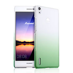 Handyhülle Hülle Schutzhülle Durchsichtig Farbverlauf für Huawei Ascend P7 Grün