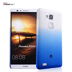 Handyhülle Hülle Schutzhülle Durchsichtig Farbverlauf für Huawei Mate 7 Blau