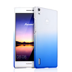 Handyhülle Hülle Schutzhülle Durchsichtig Farbverlauf für Huawei P7 Dual SIM Blau