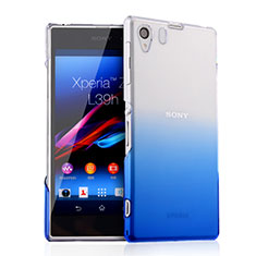 Handyhülle Hülle Schutzhülle Durchsichtig Farbverlauf für Sony Xperia Z1 L39h Blau