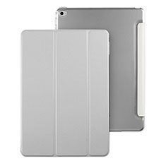 Handyhülle Hülle Stand Tasche Leder für Apple iPad Mini 4 Grau