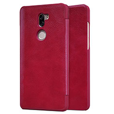Handyhülle Hülle Stand Tasche Leder für Xiaomi Mi 5S Plus Rot