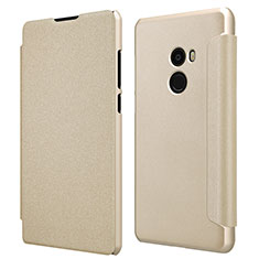 Handyhülle Hülle Stand Tasche Leder für Xiaomi Mi Mix Evo Gold