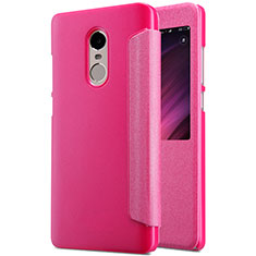 Handyhülle Hülle Stand Tasche Leder für Xiaomi Redmi Note 4 Standard Edition Pink