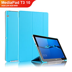 Handyhülle Hülle Stand Tasche Leder L01 für Huawei MediaPad T3 10 AGS-L09 AGS-W09 Cyan