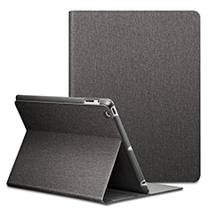 Handyhülle Hülle Stand Tasche Leder L02 für Apple iPad 3 Schwarz