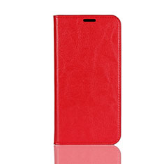 Handyhülle Hülle Stand Tasche Leder L02 für Huawei Honor 10 Lite Rot