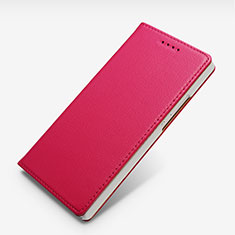 Handyhülle Hülle Stand Tasche Leder L02 für Huawei P7 Dual SIM Pink