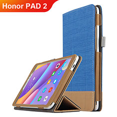 Handyhülle Hülle Stand Tasche Leder L05 für Huawei Honor Pad 2 Blau