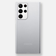 Handyhülle Hülle Ultra Dünn Hartschalen Schutzhülle Tasche Durchsichtig Transparent Matt H02 für Samsung Galaxy S21 Ultra 5G Weiß