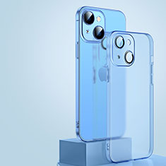 Handyhülle Hülle Ultra Dünn Schutzhülle Hartschalen Tasche Durchsichtig Transparent Matt QC1 für Apple iPhone 13 Blau