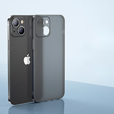 Handyhülle Hülle Ultra Dünn Schutzhülle Hartschalen Tasche Durchsichtig Transparent Matt U01 für Apple iPhone 13 Grau