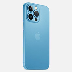 Handyhülle Hülle Ultra Dünn Schutzhülle Hartschalen Tasche Durchsichtig Transparent Matt U02 für Apple iPhone 13 Pro Max Hellblau