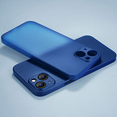Handyhülle Hülle Ultra Dünn Schutzhülle Hartschalen Tasche Durchsichtig Transparent Matt U02 für Apple iPhone 14 Blau