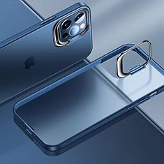 Handyhülle Hülle Ultra Dünn Schutzhülle Hartschalen Tasche Durchsichtig Transparent Matt U08 für Apple iPhone 13 Pro Blau