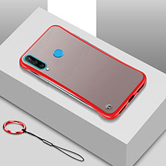 Handyhülle Hülle Ultra Dünn Schutzhülle Tasche Durchsichtig Transparent Matt H01 für Huawei P30 Lite Rot