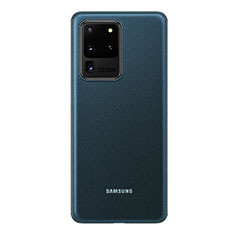 Handyhülle Hülle Ultra Dünn Schutzhülle Tasche Durchsichtig Transparent Matt H01 für Samsung Galaxy S20 Ultra Blau