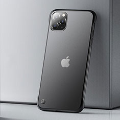 Handyhülle Hülle Ultra Dünn Schutzhülle Tasche Durchsichtig Transparent Matt U01 für Apple iPhone 11 Pro Max Schwarz