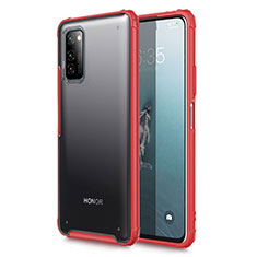 Handyhülle Hülle Ultra Dünn Schutzhülle Tasche Durchsichtig Transparent Matt U01 für Huawei Honor V30 5G Rot