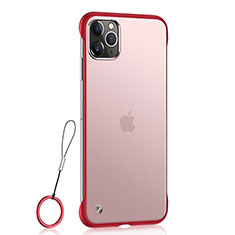 Handyhülle Hülle Ultra Dünn Schutzhülle Tasche Durchsichtig Transparent Matt U02 für Apple iPhone 11 Pro Max Rot
