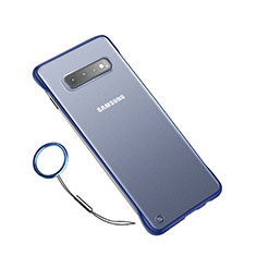 Handyhülle Hülle Ultra Dünn Schutzhülle Tasche Durchsichtig Transparent Matt U02 für Samsung Galaxy S10 5G Blau