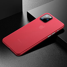 Handyhülle Hülle Ultra Dünn Schutzhülle Tasche Durchsichtig Transparent Matt U04 für Apple iPhone 11 Pro Rot