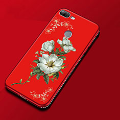 Handyhülle Silikon Hülle Gummi Schutzhülle Blumen für Huawei Honor 9 Lite Rot