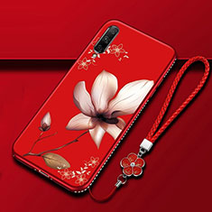 Handyhülle Silikon Hülle Gummi Schutzhülle Blumen für Huawei Honor 9X Pro Fuchsie
