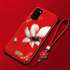 Handyhülle Silikon Hülle Gummi Schutzhülle Blumen für Huawei Honor V30 5G Bunt