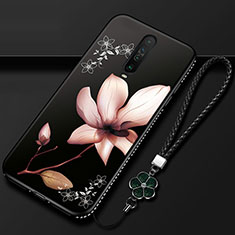 Handyhülle Silikon Hülle Gummi Schutzhülle Blumen für Xiaomi Poco X2 Braun
