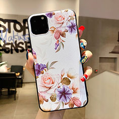 Handyhülle Silikon Hülle Gummi Schutzhülle Blumen H04 für Apple iPhone 11 Pro Weiß