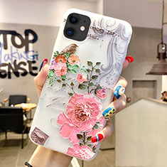 Handyhülle Silikon Hülle Gummi Schutzhülle Blumen H06 für Apple iPhone 11 Rosa