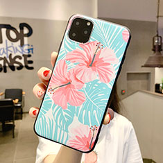 Handyhülle Silikon Hülle Gummi Schutzhülle Blumen H09 für Apple iPhone 11 Pro Cyan