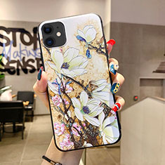 Handyhülle Silikon Hülle Gummi Schutzhülle Blumen H12 für Apple iPhone 11 Weiß