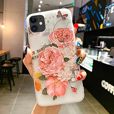 Handyhülle Silikon Hülle Gummi Schutzhülle Blumen H15 für Apple iPhone 11 Rosa