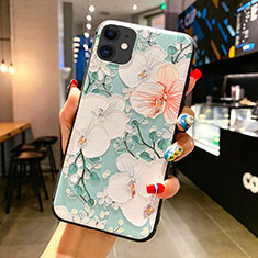 Handyhülle Silikon Hülle Gummi Schutzhülle Blumen H16 für Apple iPhone 11 Grün