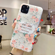 Handyhülle Silikon Hülle Gummi Schutzhülle Blumen H17 für Apple iPhone 11 Pro Rosa