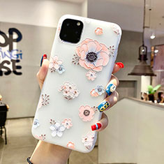 Handyhülle Silikon Hülle Gummi Schutzhülle Blumen H19 für Apple iPhone 11 Pro Weiß