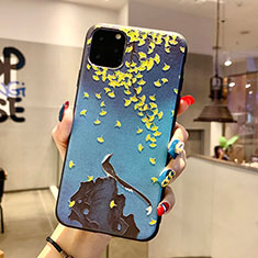 Handyhülle Silikon Hülle Gummi Schutzhülle Blumen H20 für Apple iPhone 11 Pro Max Blau