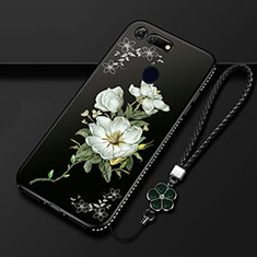 Handyhülle Silikon Hülle Gummi Schutzhülle Blumen K01 für Huawei Honor View 20 Weiß