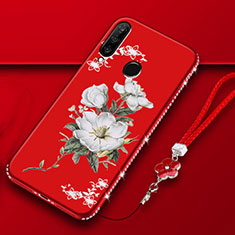 Handyhülle Silikon Hülle Gummi Schutzhülle Blumen K01 für Huawei P30 Lite Bunt