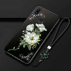Handyhülle Silikon Hülle Gummi Schutzhülle Blumen S01 für Huawei P Smart Z Weiß